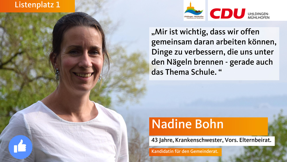 Nadine Bohn, Kandidatin für den Gemeinderat